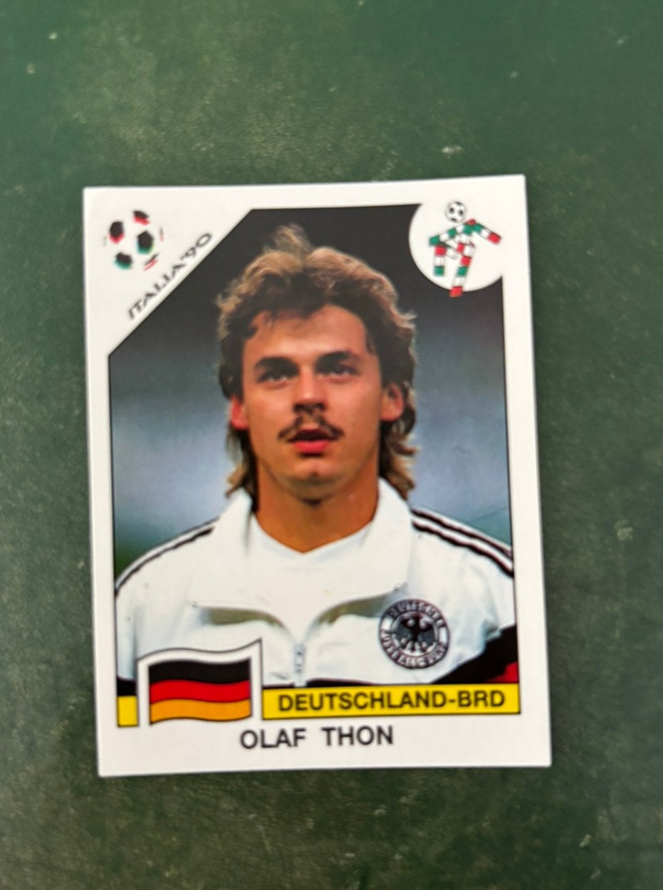 Panini plaatje Olaf Thon West-Duitsland WK 1990, Verzamelen, Sportartikelen en Voetbal, Ophalen of Verzenden, Zo goed als nieuw