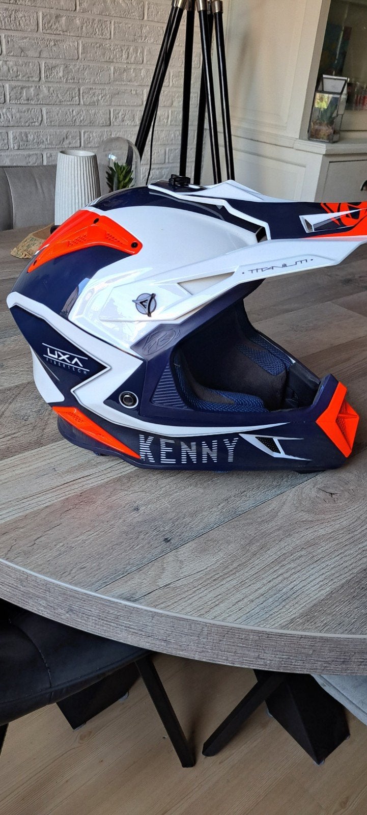 cross helm kenny met bril, Motoren, Overige typen, L, Tweedehands, Ophalen