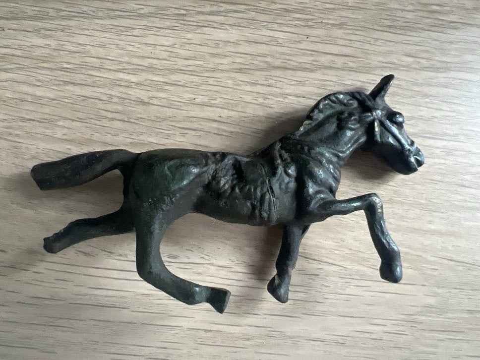 Antiek Bronzen Paardje - Decoratief Beeldje, Ophalen of Verzenden