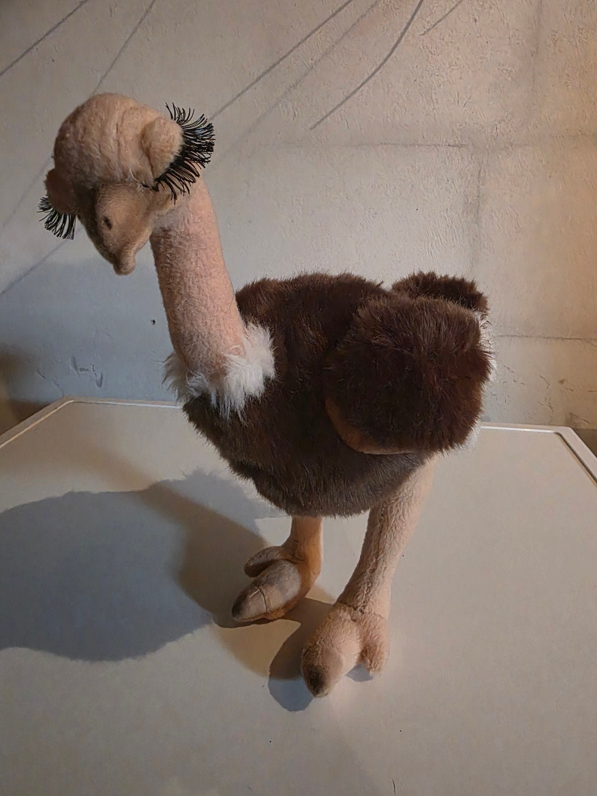 Leuke struisvogel knuffel - 28cm, Gebruikt, Overige typen, Ophalen of Verzenden, Middelgroot (20 tot 80 cm)