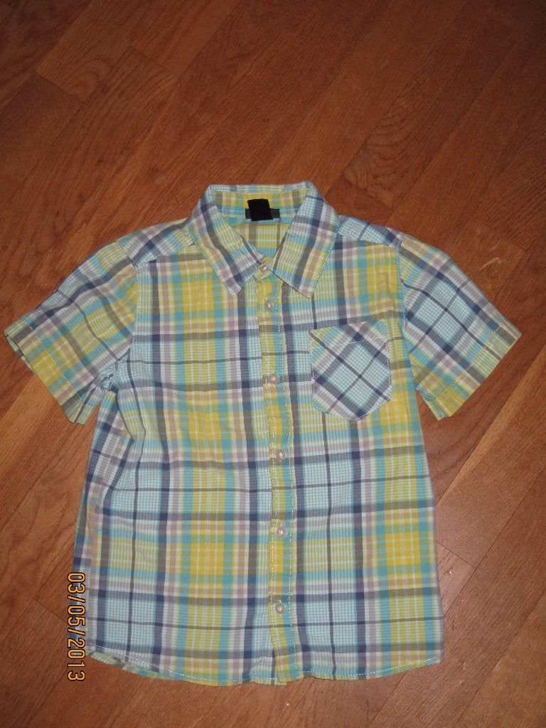 H&M geruit overhemd maat 122, Kinderen en Baby's, Kinderkleding | Maat 122, Gebruikt, H&M, Overhemd of Blouse, Ophalen of Verzenden