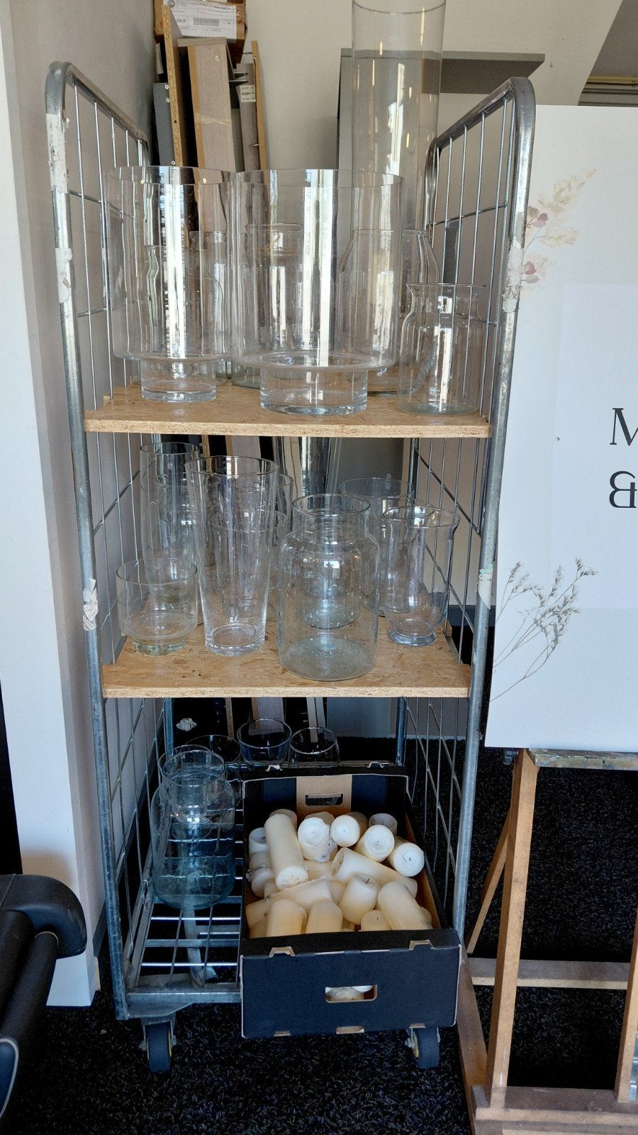 Bruiloft Feest Diner sfeeraankleding glazen vazen, Huis en Inrichting, Woonaccessoires | Kandelaars en Kaarsen, Gebruikt, Overige merken