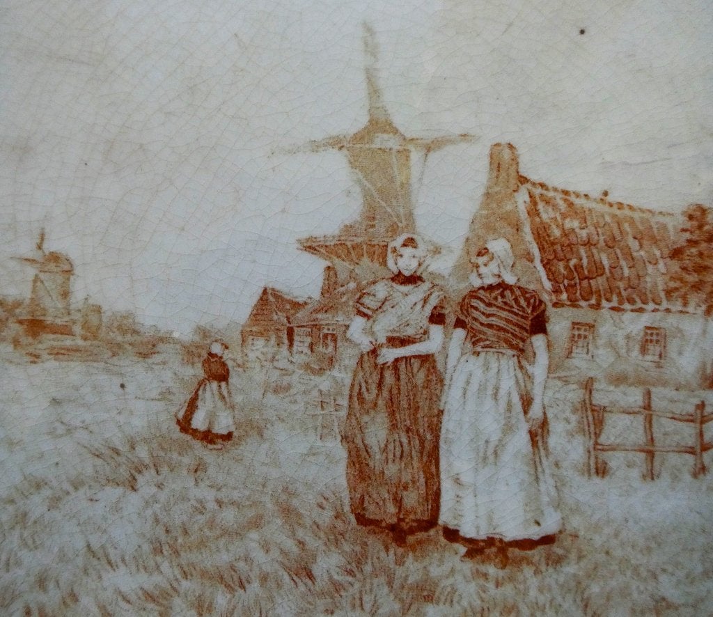 Hollandse kapstok gewei 2 tegels klederdracht jacht 5 haken, Ophalen of Verzenden