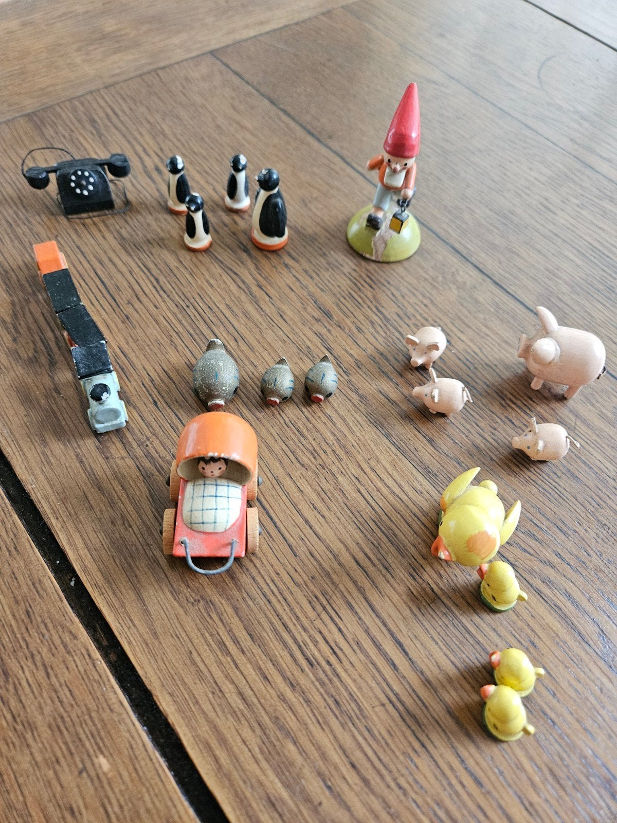 miniaturen hout voor letterbak, Verzamelen, Ophalen, Gebruikt, Decoratie