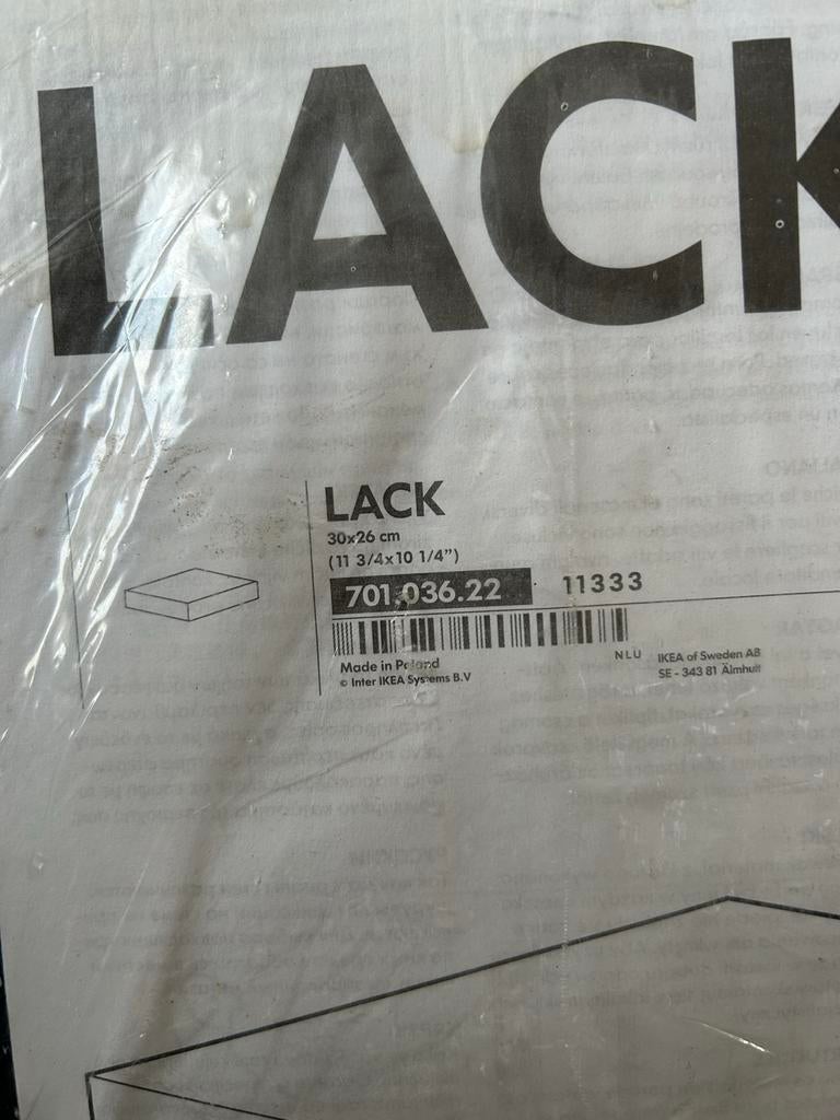 3x IKEA LACK plank 30x26 cm - Zwart (Nieuw in verpakking), Ophalen, Nieuw