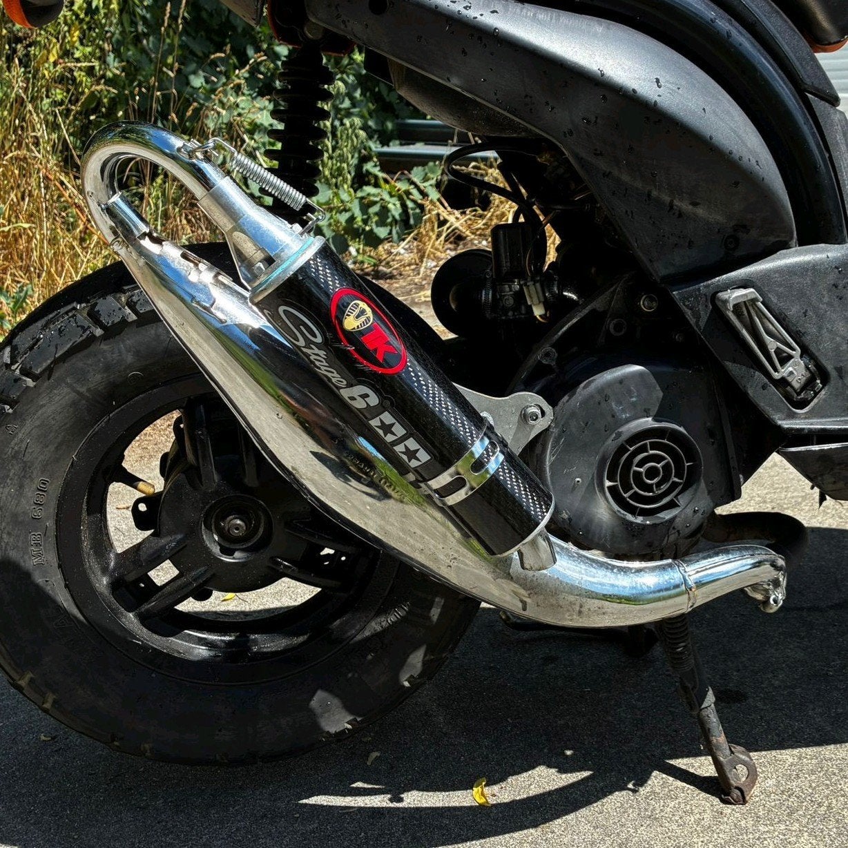 Peugeot Horizontaal Terugloop Uitlaat - TKR Turbokit 70cc, Ophalen of Verzenden, Gebruikt, Uitlaat, Peugeot