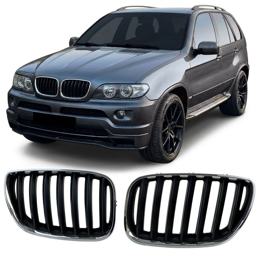BMW X5 E53 Sport Nieren / Grill Chroom Zwart 2-Delig, Verzenden, Automotive Parts, A.parts@hotmail.nl, Trasmolenlaan 12 3447 GZ Woerden