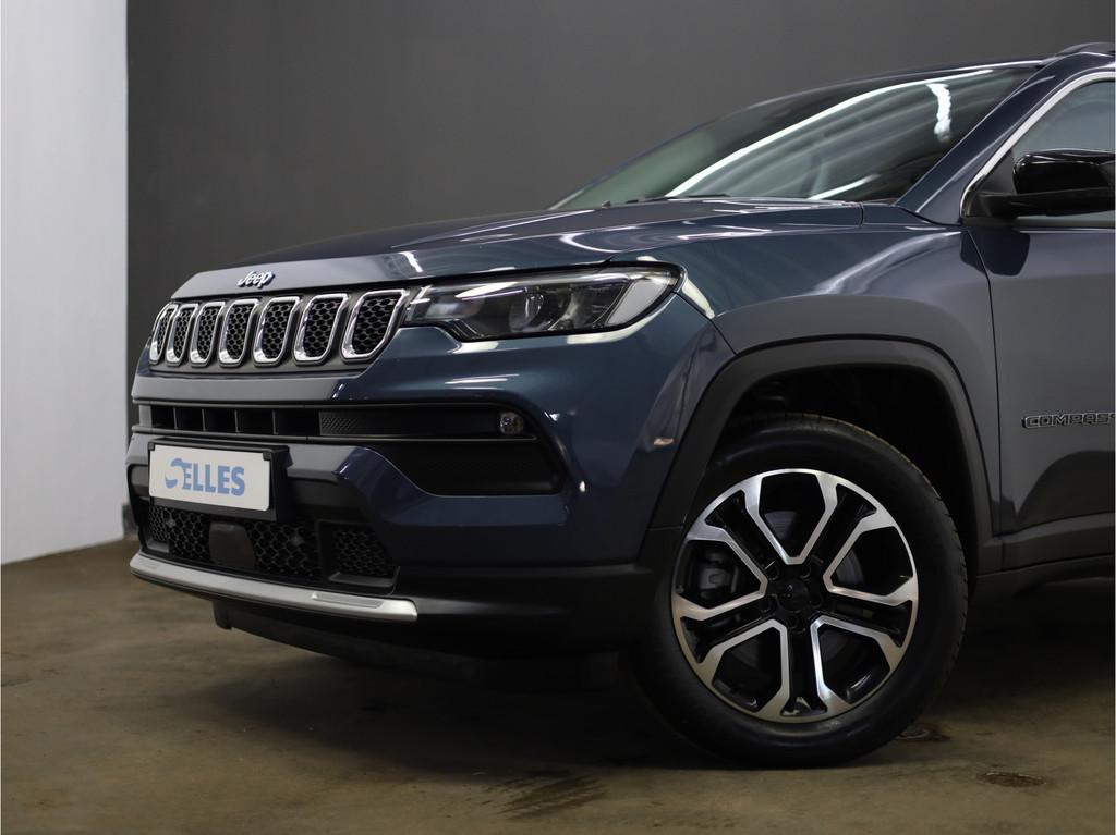 Jeep Compass 4xe 190 Plug-in Hybrid Electric Limited | SOH 9, Automaat, Start-stop-systeem, Blauw, Leder en Stof