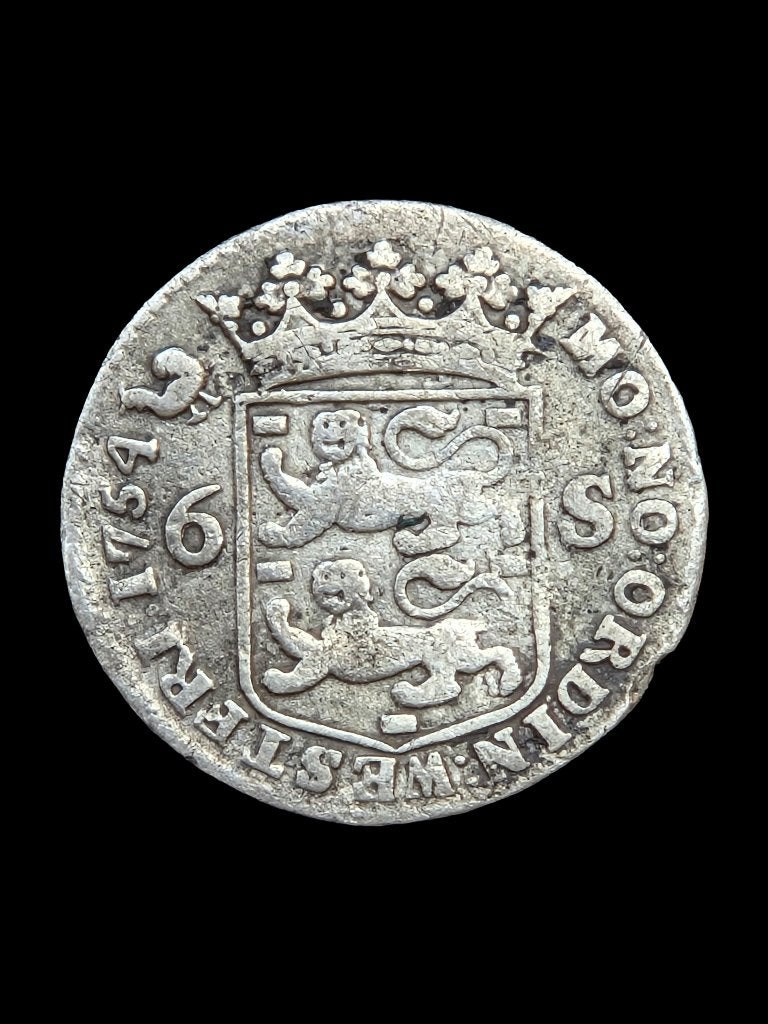 Scheepjesschelling West-Friesland 1754, Vóór koninkrijk, Zilver, Losse munt, Overige waardes