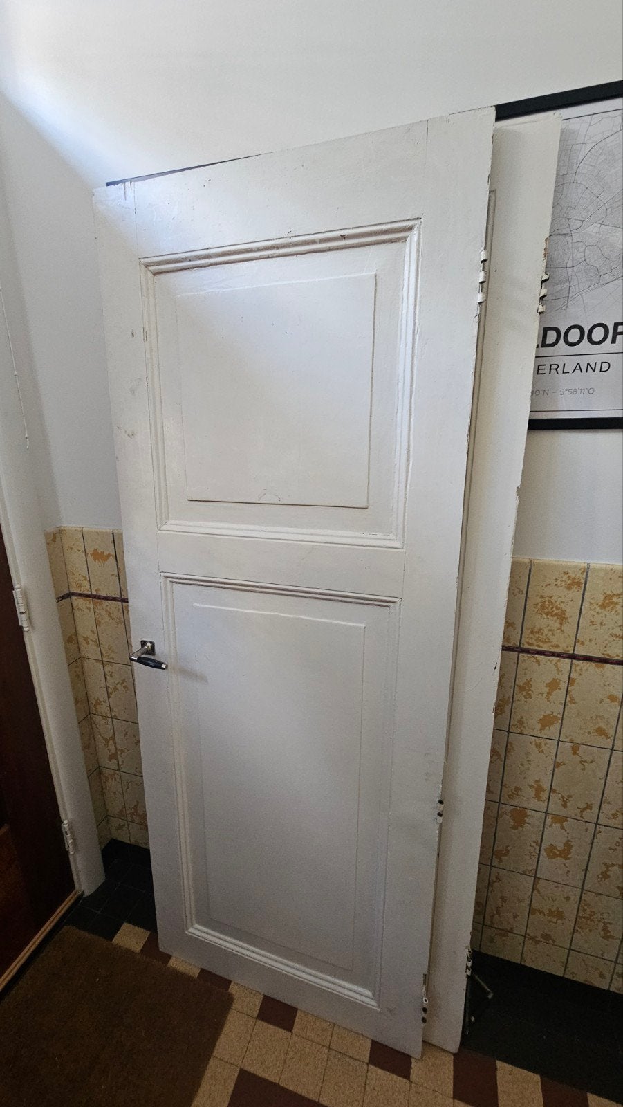 2 identieke paneeldeuren, Ophalen, Gebruikt, Binnendeur, 200 tot 215 cm