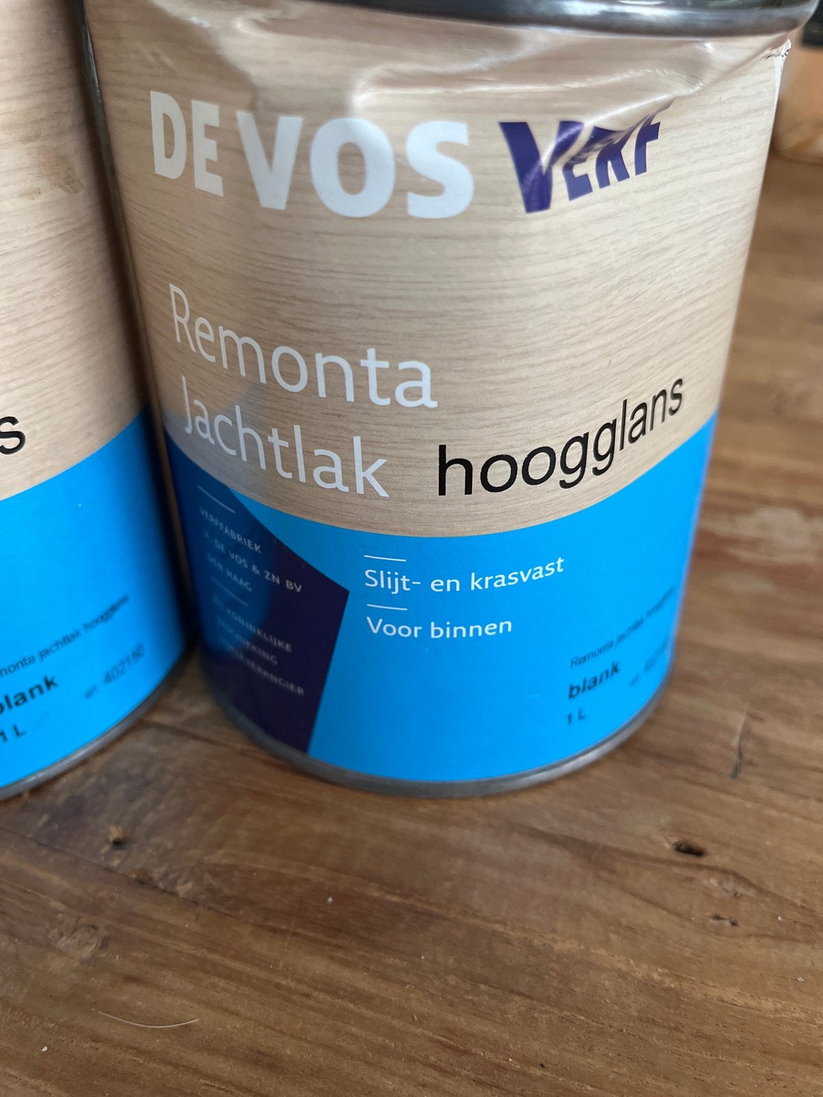 De Vos Verf Remonta Jachtlak Hoogglans - 1 Liter, Ophalen, Overige kleuren, Nieuw, Lak