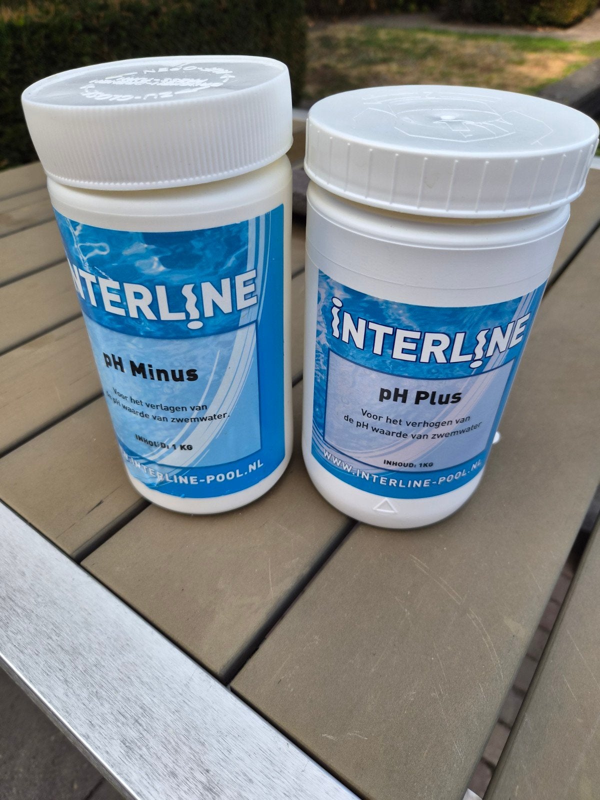 Interline pH Minus en pH Plus voor zwembadwater, Gebruikt, Minder dan 80 cm, Rond, Ophalen of Verzenden