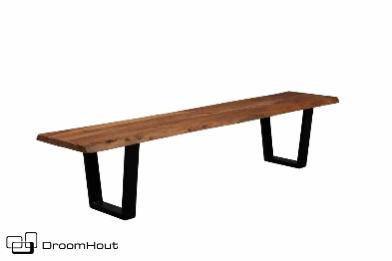 Houten eetkamerbank van Dutchbone, Ophalen, Zo goed als nieuw, Bruin, Eén
