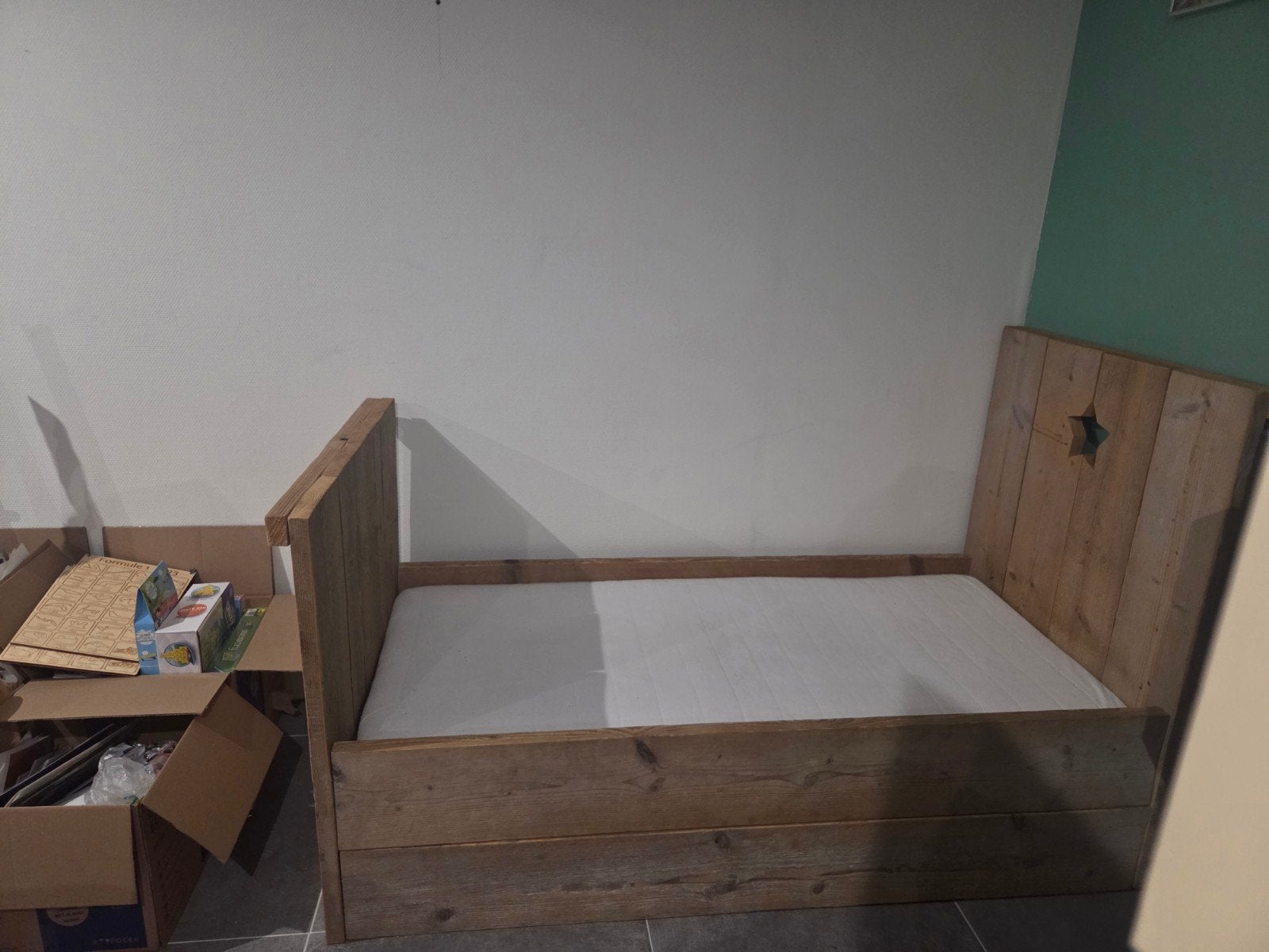 Peuterbed 70x150 cm met steruitsparing, Gebruikt, 70 tot 85 cm, 140 tot 160 cm, Ophalen
