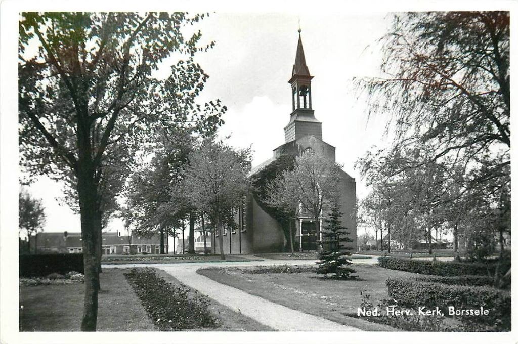 388-463-027 Borssele Ned Herv Kerk, Verzamelen, Ansichtkaarten | Nederland, Verzenden, Voor 1920, Zeeland