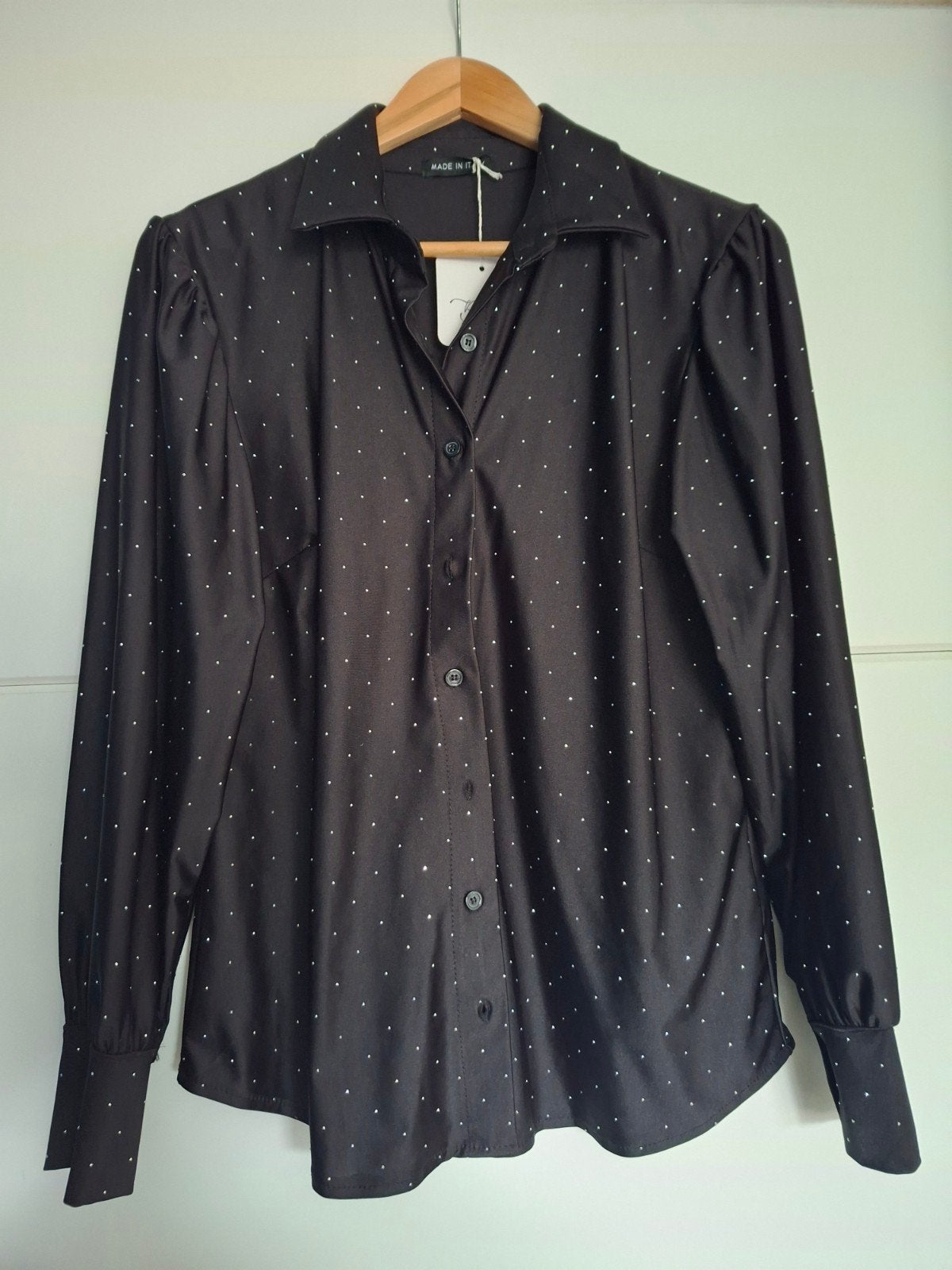 Mooie nieuwe travel blouse met strass 1 maat t/m 42, Ophalen of Verzenden, Nieuw, Maat 42/44 (L), Zwart