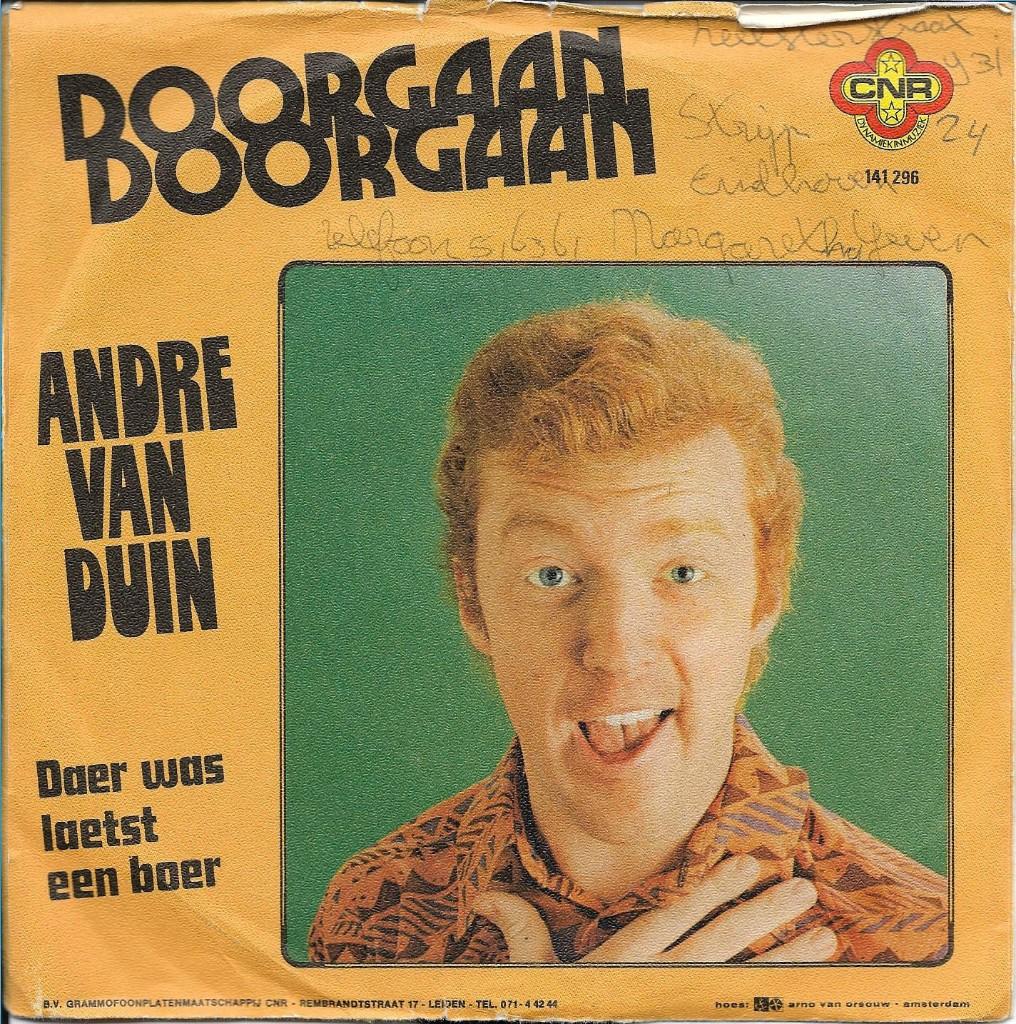 André van Duin - Doorgaan, Gebruikt, Verzenden, 7 inch, Single