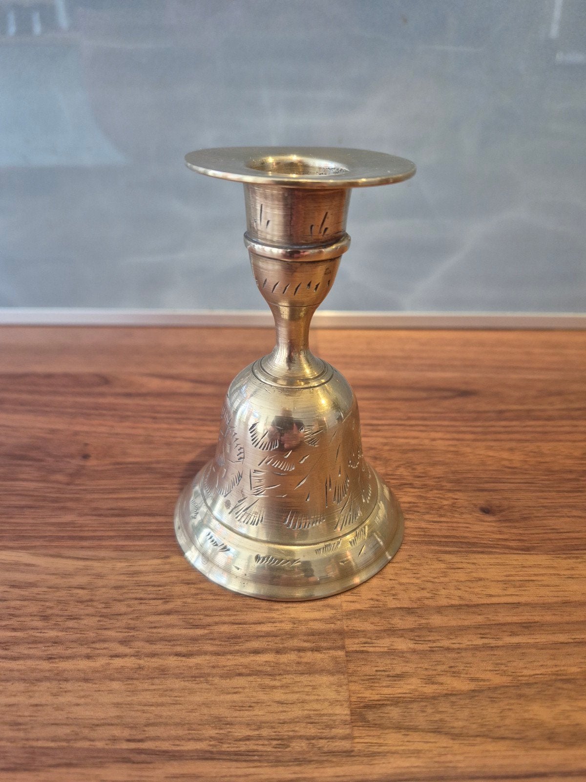 Messing kandelaar/Bel, Ophalen of Verzenden
