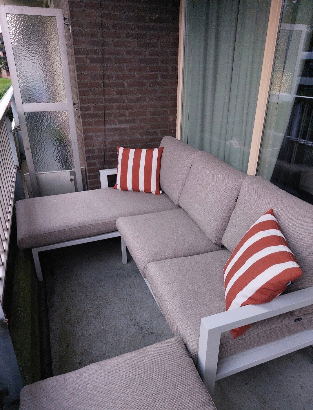 Milo Intratuin loungeset - Hoekbank met chaise longue, Ophalen, Bank, 3 zitplaatsen, Aluminium