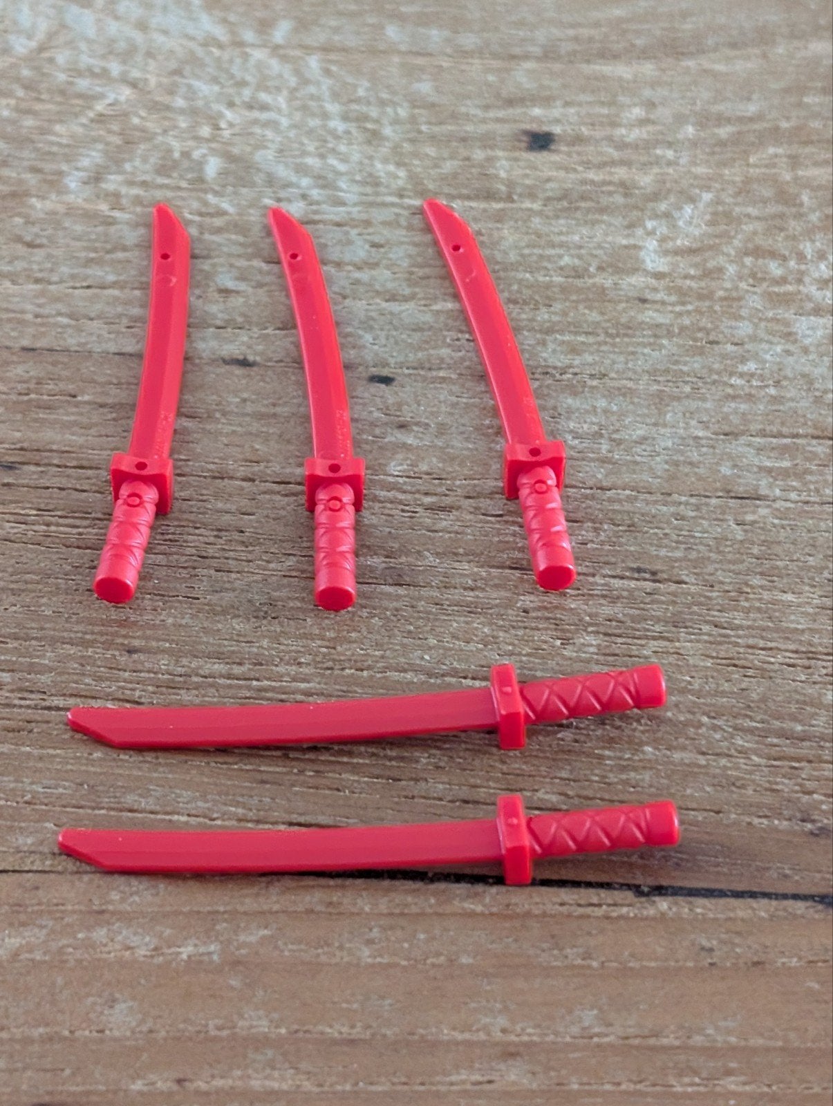Lego Ninjago zwaarden rood 5x, Lego, Accessoire, Nieuw, Ophalen of Verzenden