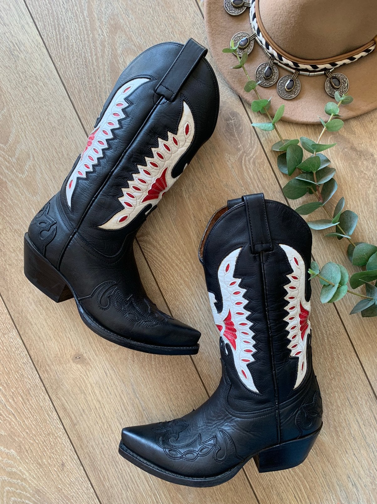 Buffalo cowboylaarzen 37 western boots laarzen, Hoge laarzen, -, Zwart, -