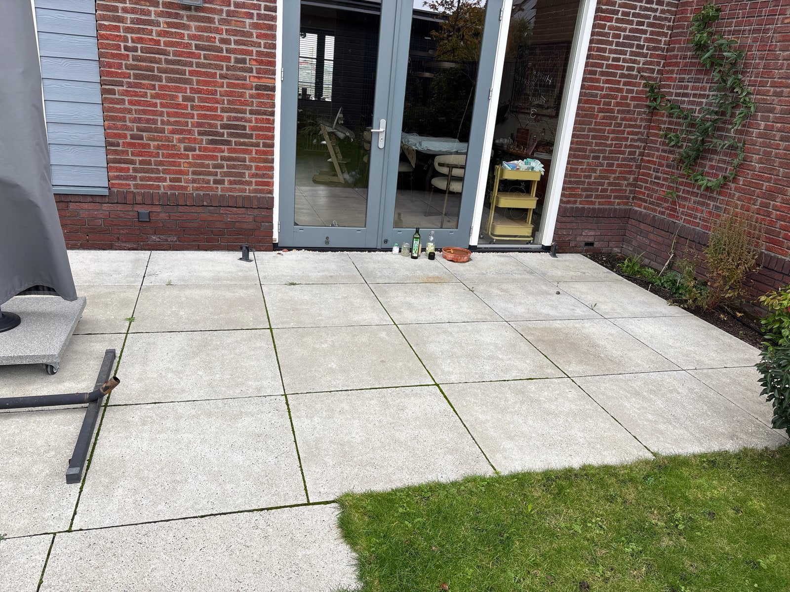 Schellevis Oud Hollandse betonnen tegels 80x80x5cm (ca 18m2), Ophalen, Zo goed als nieuw, 10 m² of meer, Beton