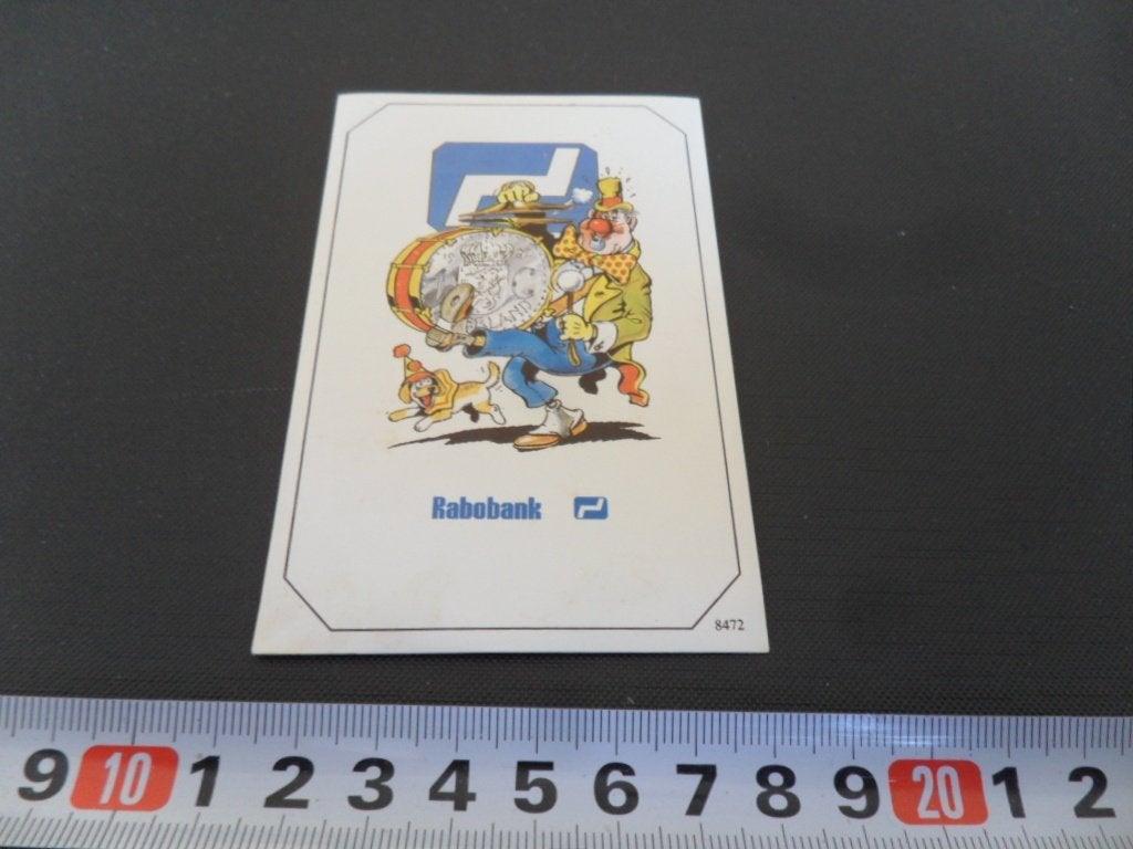 sticker rabobank strip grote trom carnaval gulden, Ophalen, Zo goed als nieuw