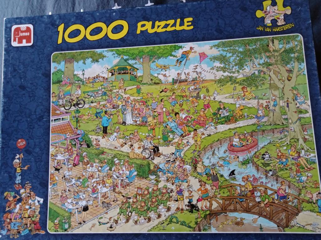 Jan van Haasteren puzzel, Het Park, Ophalen of Verzenden, 500 t/m 1500 stukjes, Zo goed als nieuw