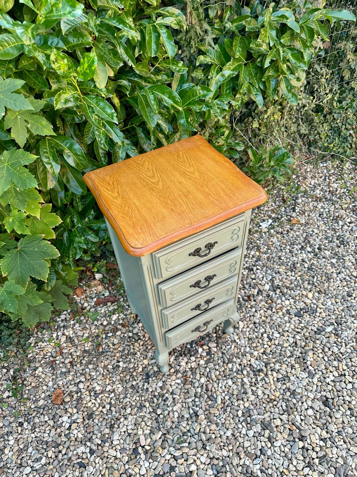 Vintage ladekastje met 5 laden - Groen/Hout, Minder dan 50 cm, Gebruikt, 5 laden of meer, *