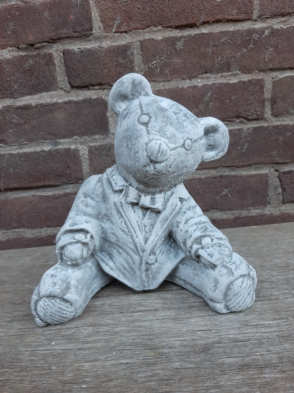 Beer teddybeer betonnen beeld tuinbeeld beton knuffelbeer, Ophalen of Verzenden