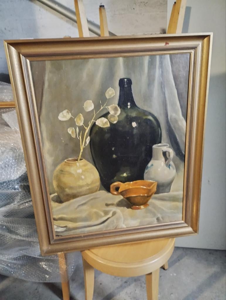 Stilleven olieverf Jaap van der Post (1918-1982), Ophalen