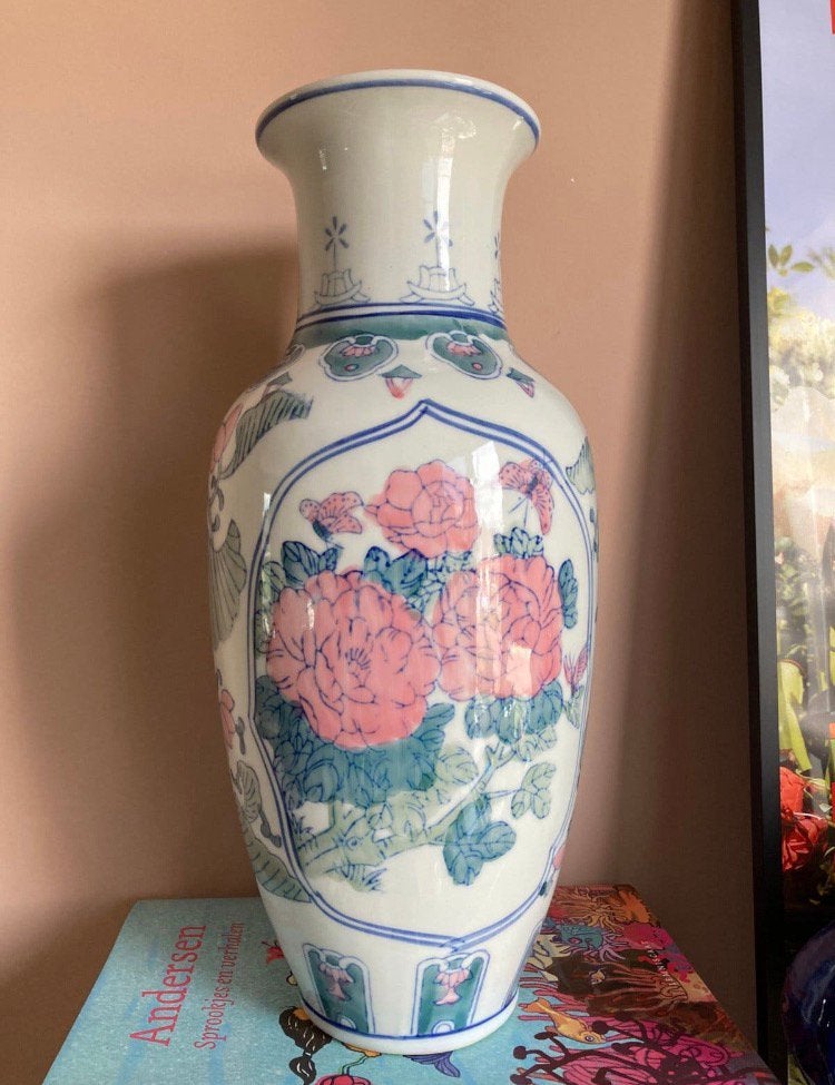 grote Chinoiserie Chinese vaas antiek porselein, Antiek en Kunst, Ophalen of Verzenden