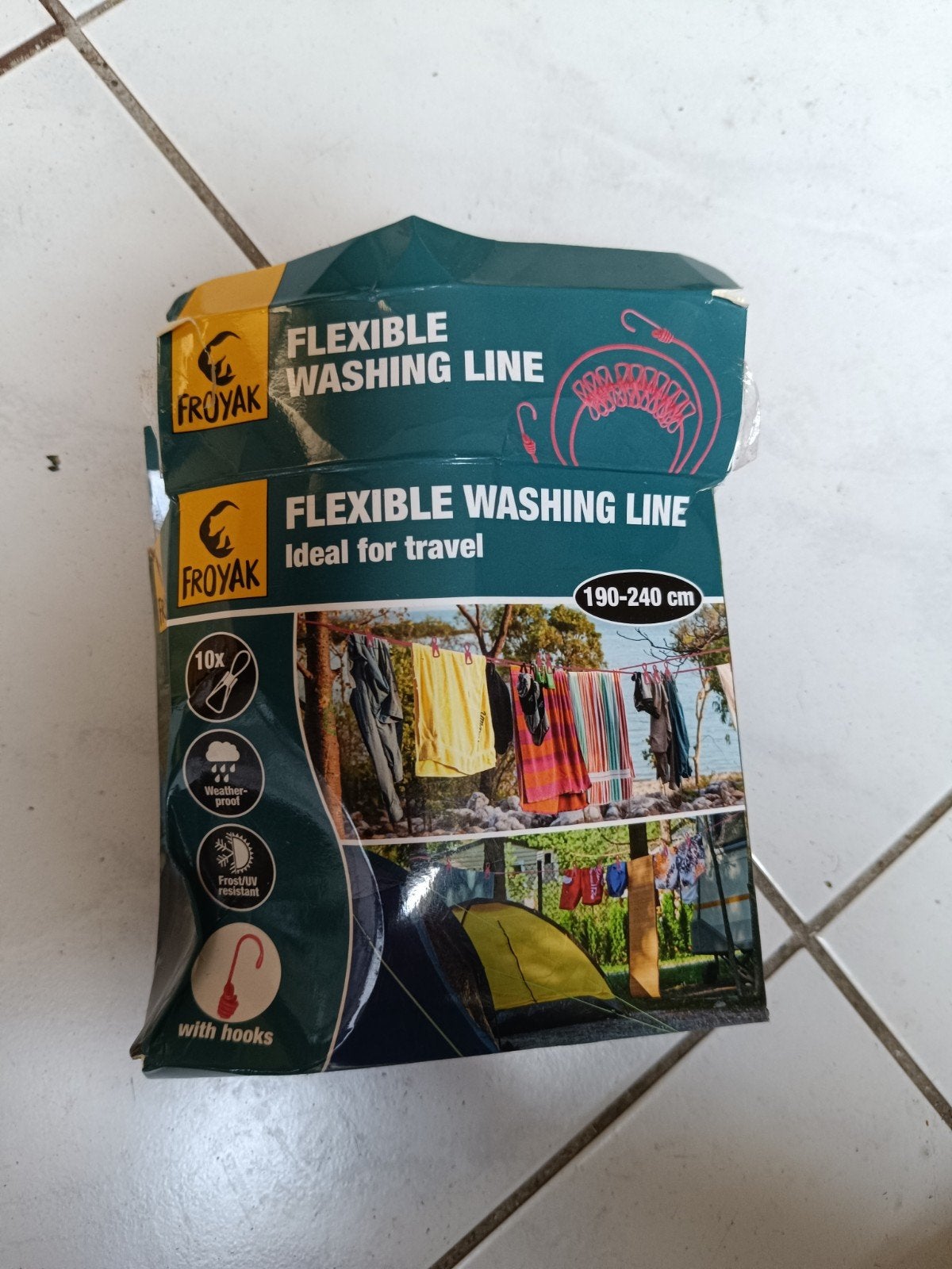 Froyak Flexibele Waslijn - Ideaal voor Reizen, Ophalen of Verzenden, Nieuw