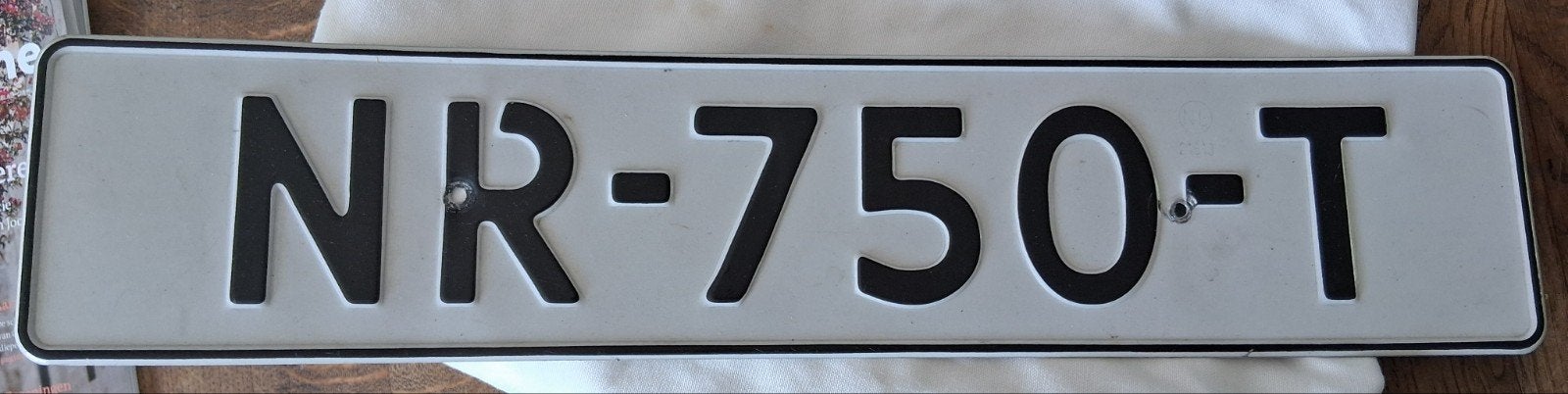 Nummerplaat NR-750-T, Ophalen of Verzenden, Zo goed als nieuw