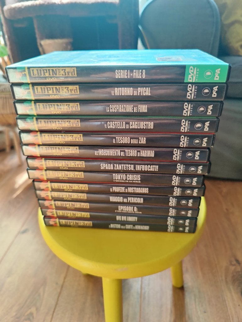 Manga - Lupin the 3rd - 13x Italiaanse DVD set, Alle leeftijden, Ophalen of Verzenden, Zo goed als nieuw, Europees