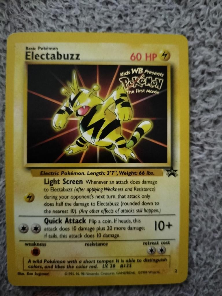 Old school promo card Electabuzz!, Verzenden, Gebruikt, Losse kaart