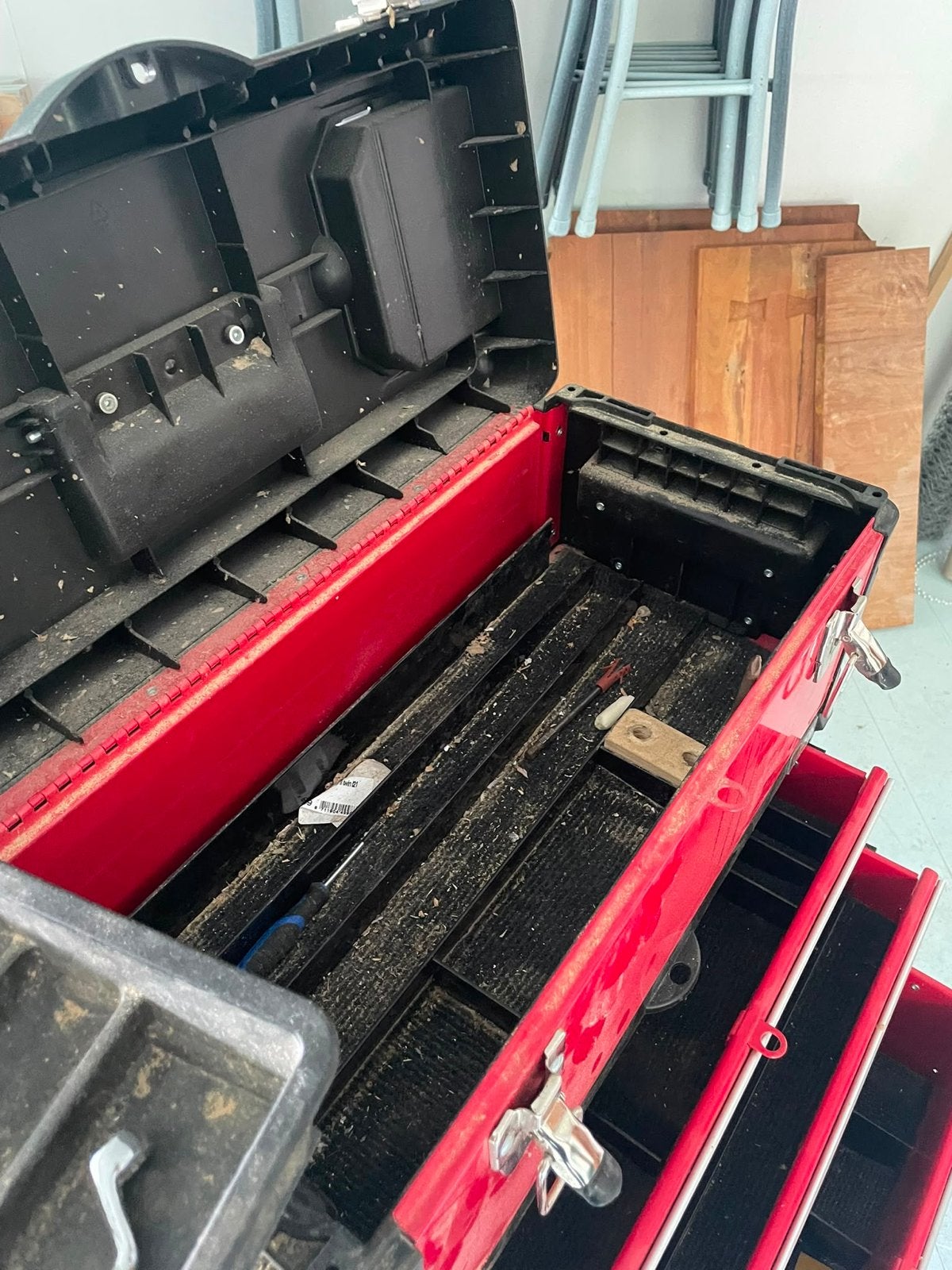 Yato Gereedschapswagen met 3 laden en gereedschapskist, Ophalen, Gebruikt