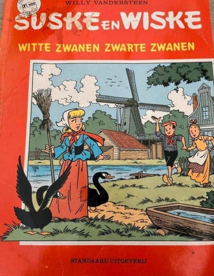 Suske en Wiske Witte Zwanen Zwarte Zwanen (Willy Vandersteen, Eén stripboek, Ophalen of Verzenden, Gelezen