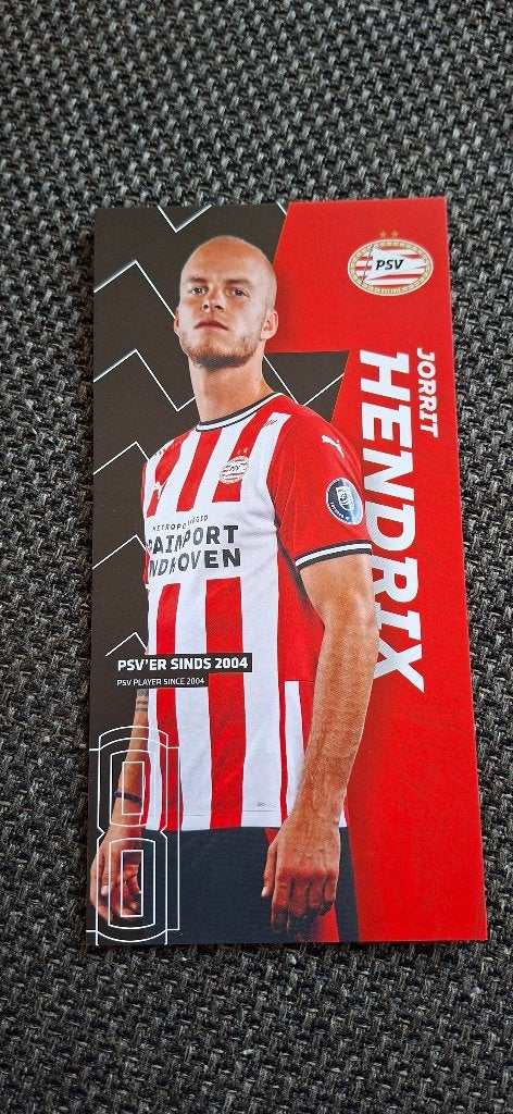 Spelerskaart; Jorrit Hendrix # PSV / Feyenoord, Ophalen of Verzenden, Nieuw, PSV, Spelerskaart