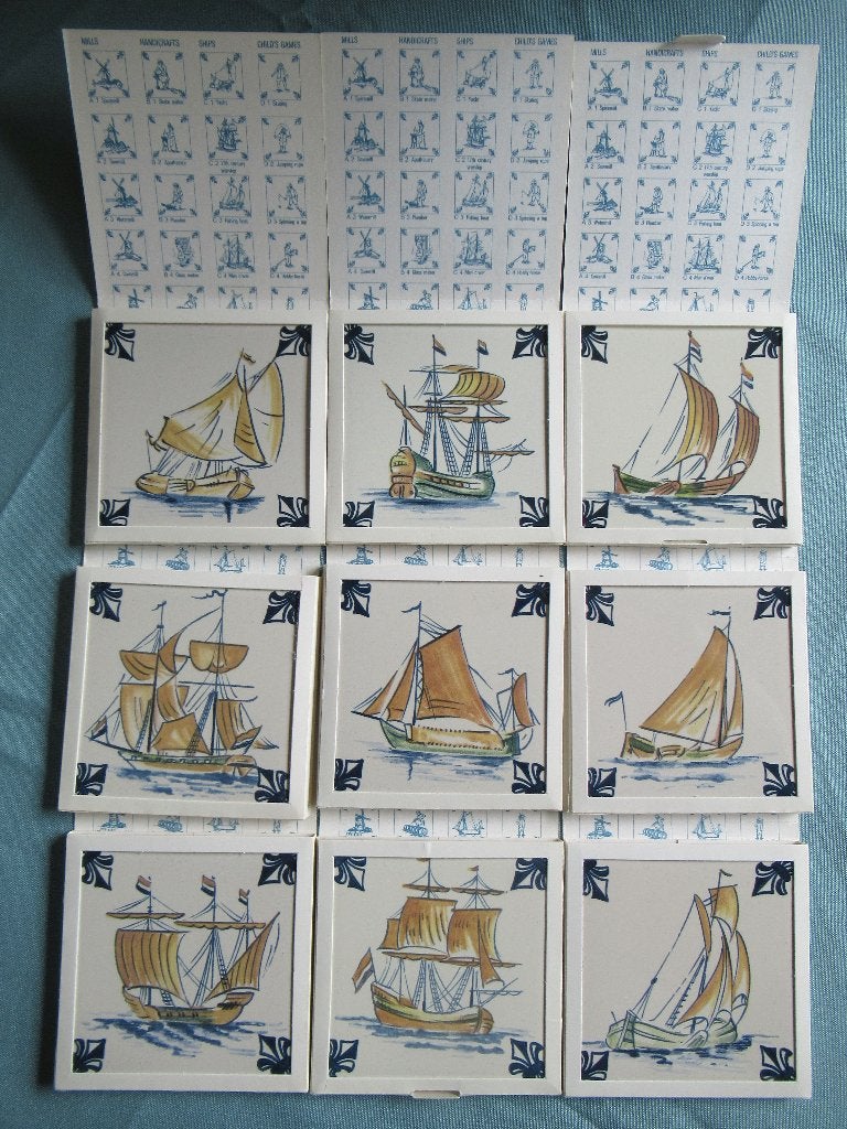 KLM Tegeltjes 9 delig compleet, Ophalen, Zo goed als nieuw, 61 t/m 80