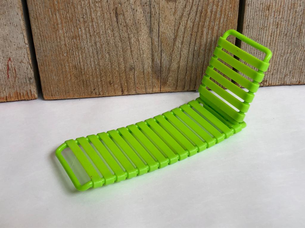 Groen ligbed voor strand zomer Barbie set, Ophalen of Verzenden, Zo goed als nieuw, Toebehoren