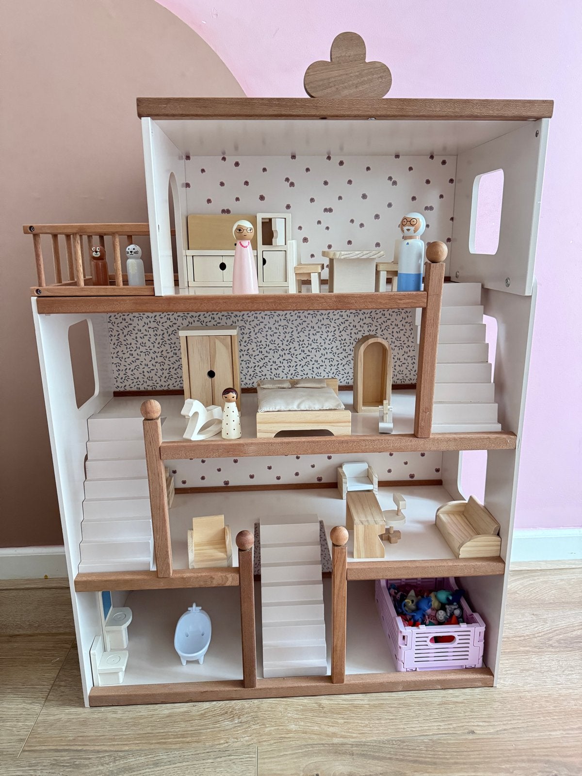 Petite Amelie Poppenhuis Inclusief Meubels, Kinderen en Baby's, Ophalen, Zo goed als nieuw, Poppenhuis