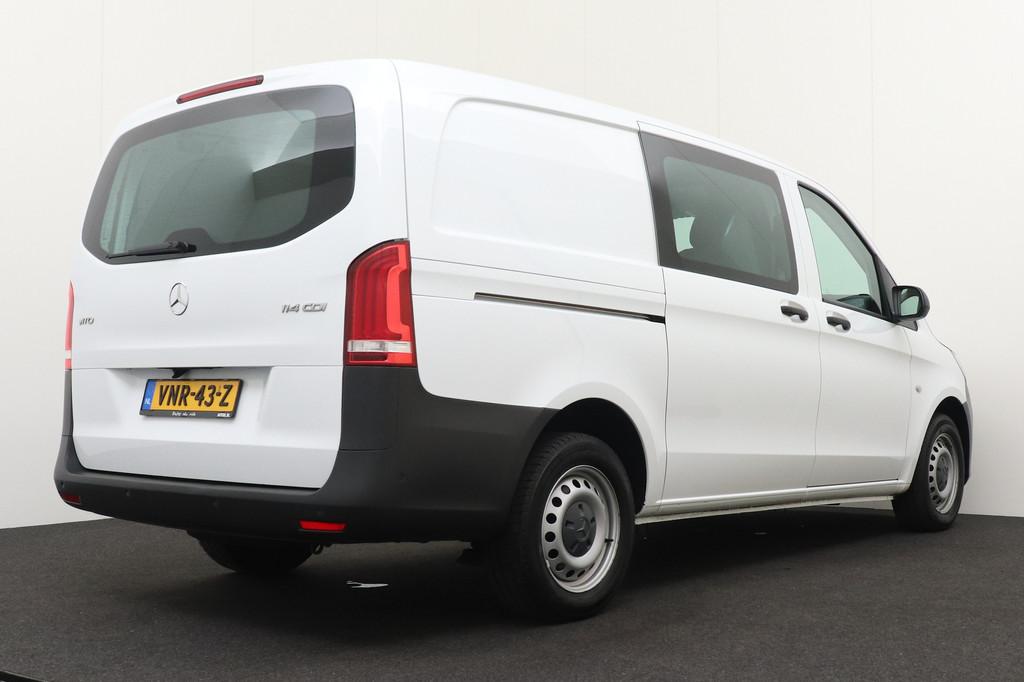 Mercedes-Benz Vito 114 136 PK Aut. CDI Lang Carplay Navi Cli, Auto's, Bestelauto's, Automaat, Gebruikt, 4 cilinders, Wit