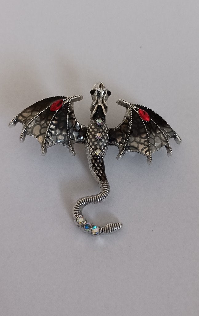 Draak broche, Overige materialen, 4 tot 7 cm, Overige kleuren, Nieuw