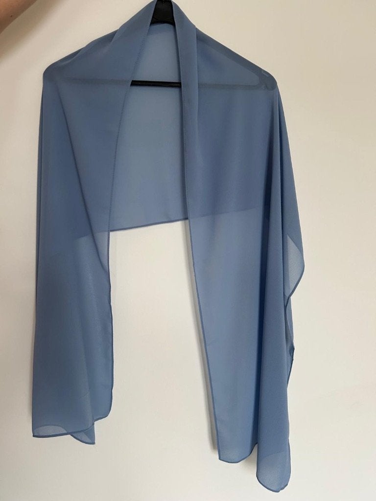 Chiffon sjaal blauw, Ophalen, Maat 46/48 (XL) of groter, Nieuw, Onbekend