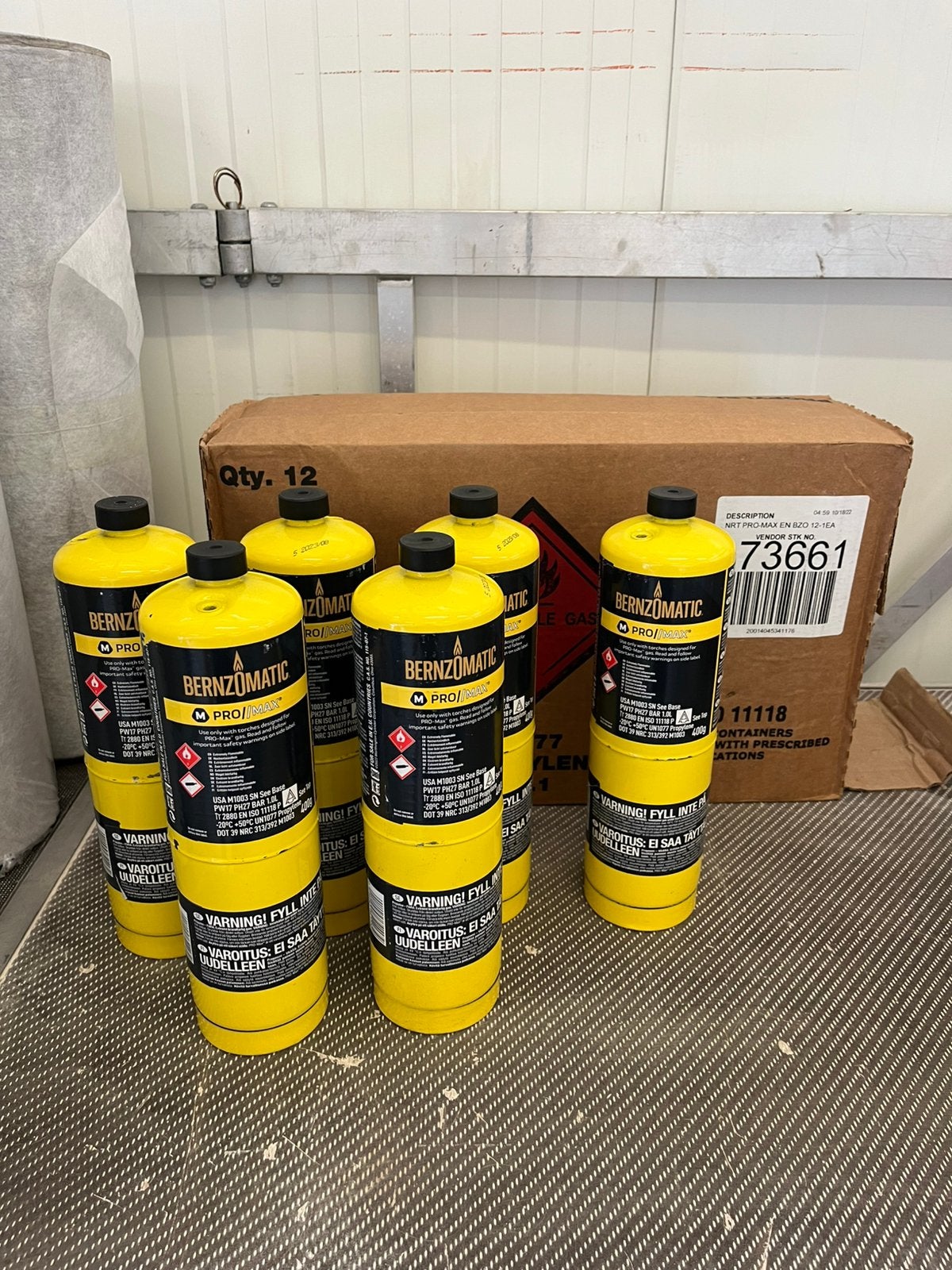 18x Bernzomatic pro max gascilinder 400g, Ophalen, ., Nieuw, Bernzomatic
