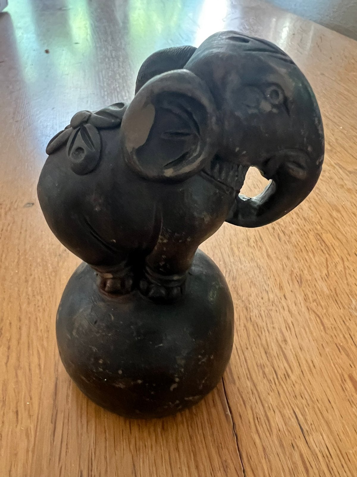 Antieke olifant van gebakken klei, Ophalen of Verzenden, Gebruikt, Dier