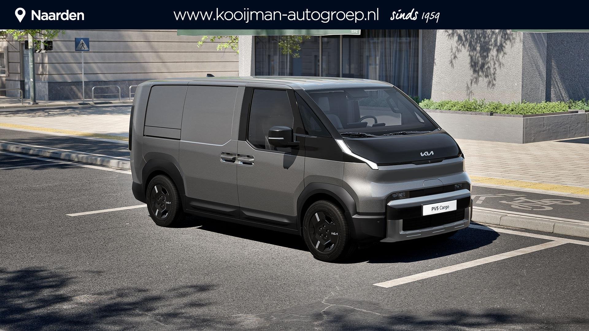 Kia PV5 L2H1 Essential 51.5 kWh incl. €1250 Introductievoo, Auto's, Stof, Kia, Nieuw, 297 km