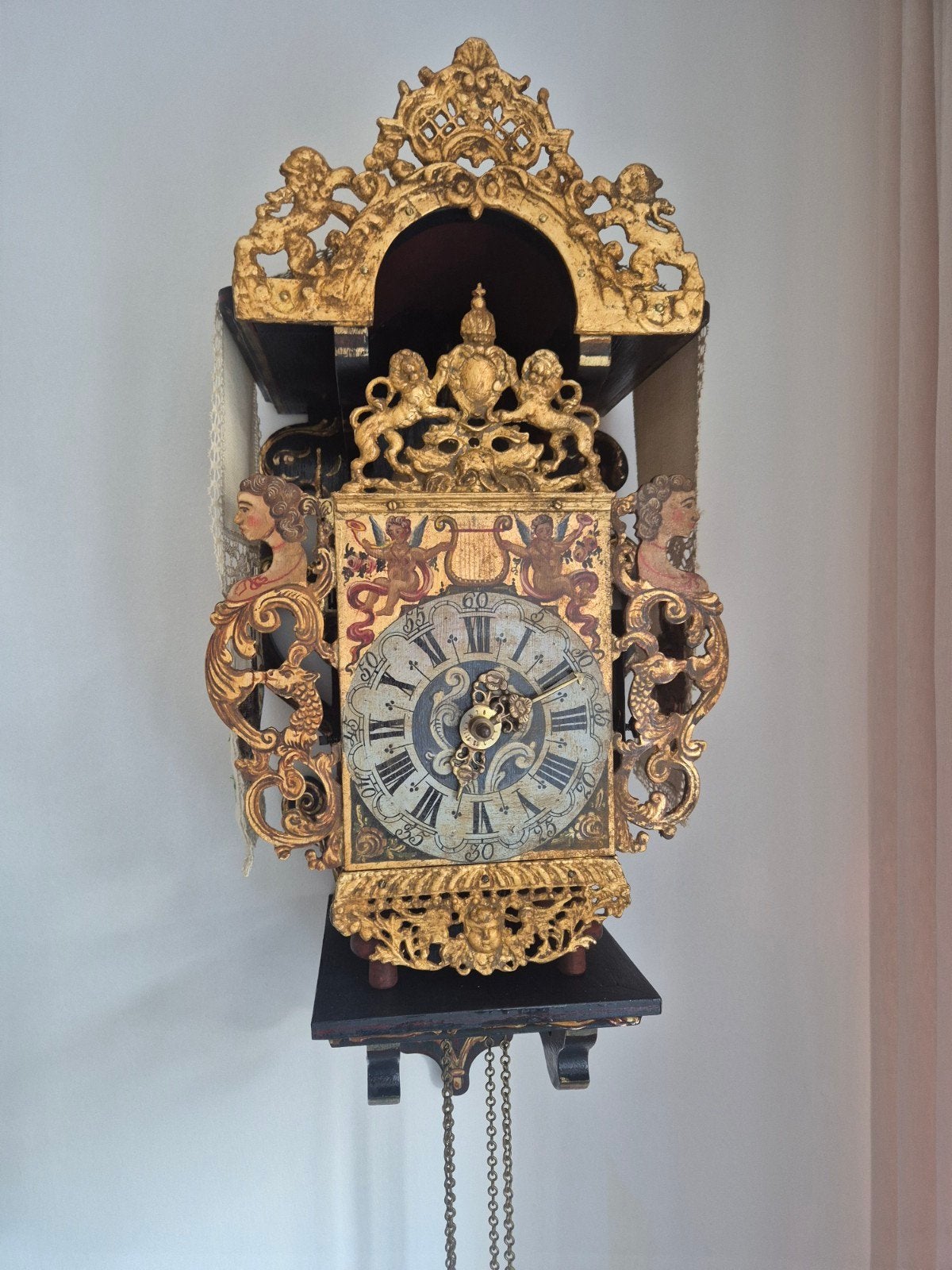 stoelklok met 8 bellen, Antiek en Kunst, Ophalen