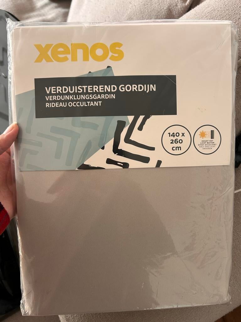 Xenos Verduisterend Gordijn 140x260 cm - Nieuw, Ophalen of Verzenden, Nieuw, Grijs